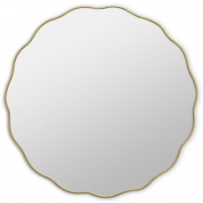 Круглое зеркало 80 см в золотой волнистой раме Fancy M Gold (Фэнси) Smal Ø80 см 